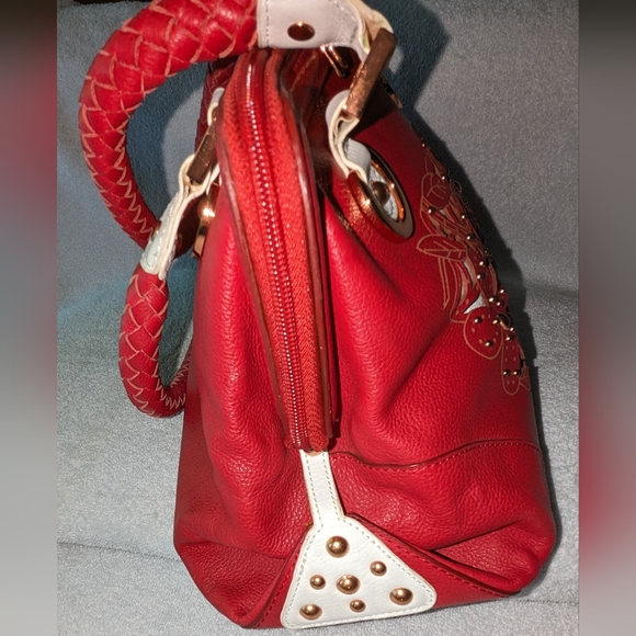 La Gioe Toscana the Italian Collection red leather shoulder bag. - Picture 6 of 12